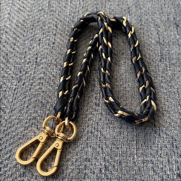 MZ Wallace Dark Blue Leather/Chain Replacement Strap - Picture 3 of 8